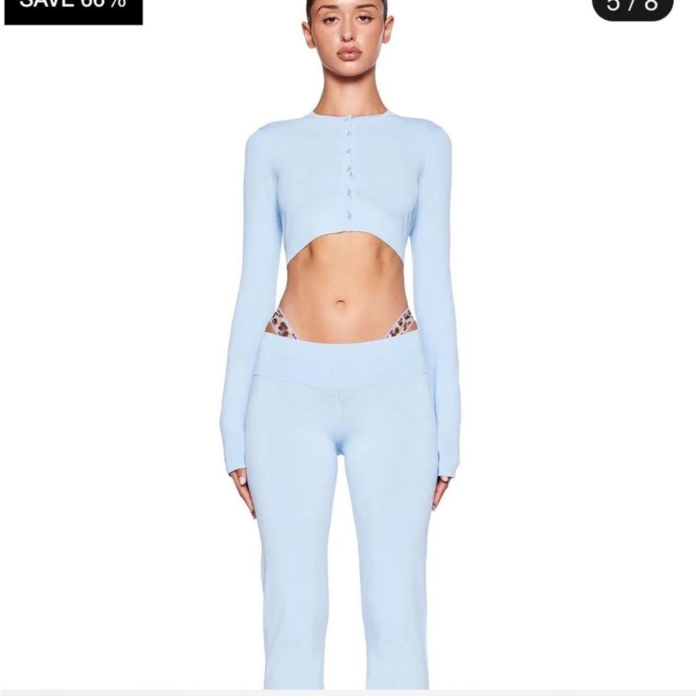 I.AM.GIA Light Blue Cropped Cardigan